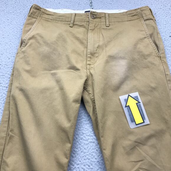Levis Strauss Khaki Pants Mens 32x34 Straight Fit Stretch Beige Casual Twill - Picture 4 of 13